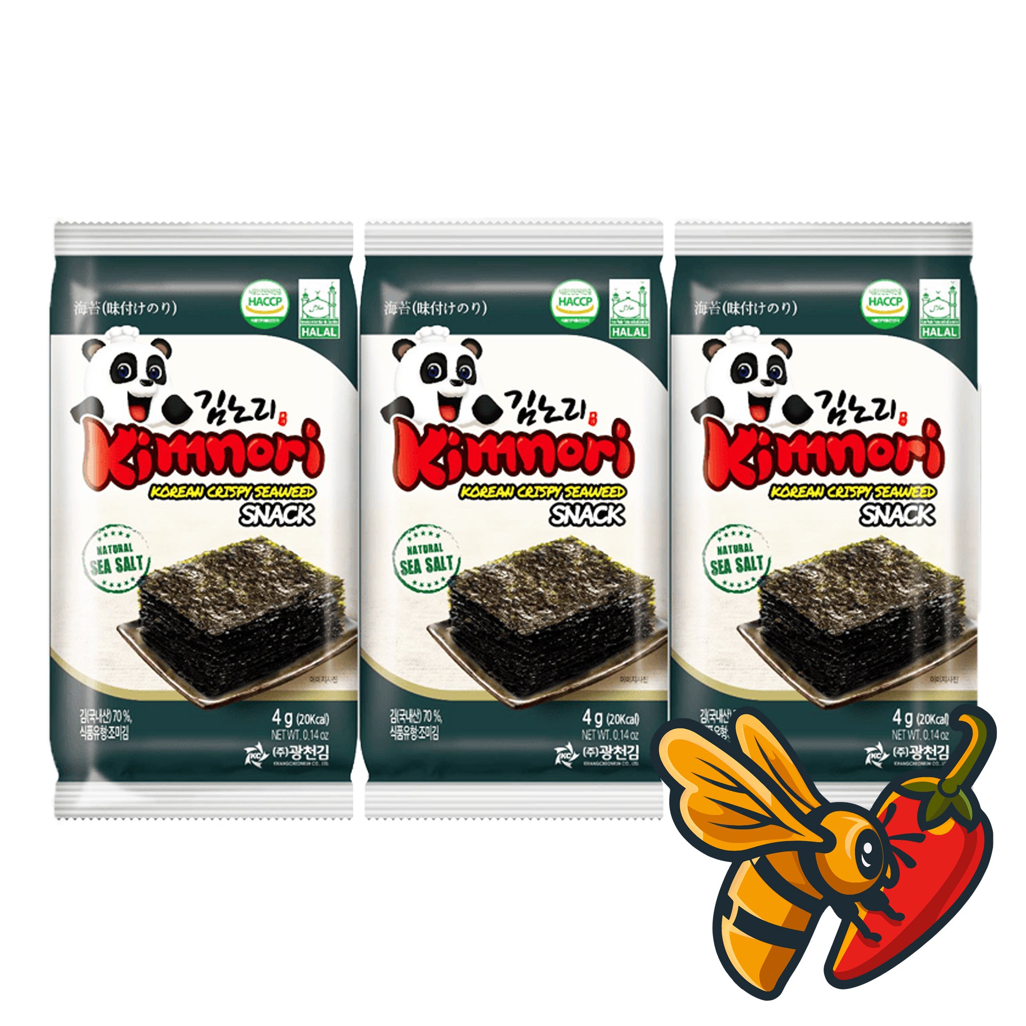 KIMNORI - Korean crispy seaweed - Natural (3 pakk)