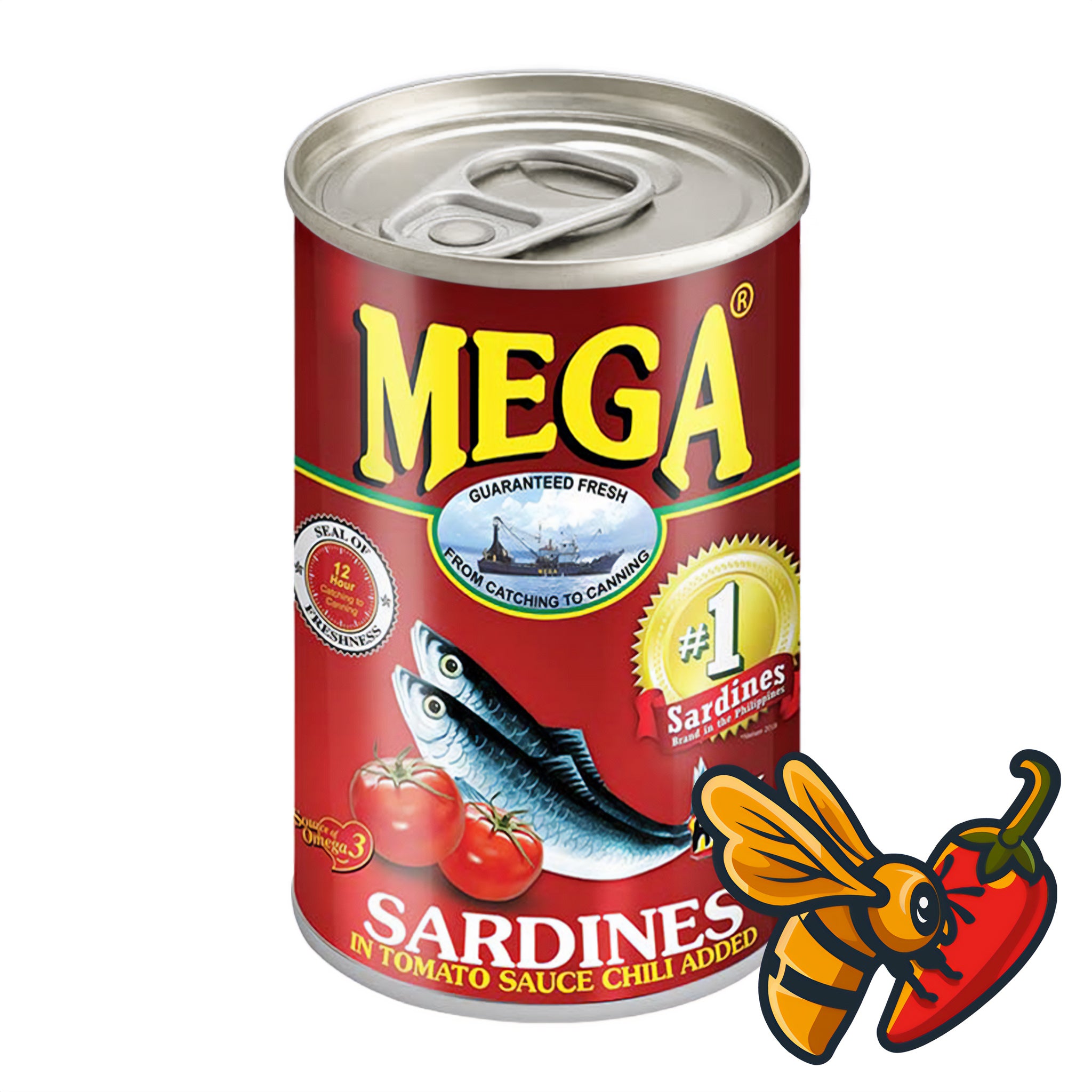 Mega - Sardines in Tomato Sauce with Chili